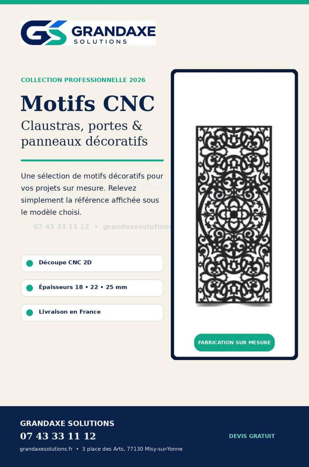 Page 1 sur 130 du catalogue GRANDAXE SOLUTIONS